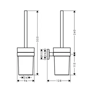 Hansgrohe WC Bürstenhalter Logis Universal Wandversion chrom – Bild 2