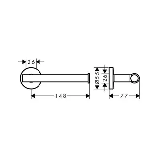 Hansgrohe Papierrollenhalter Logis Universal chrom ohne Deckel – Bild 2