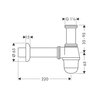 Hansgrohe Bidet Sifon DN32 – Bild 2