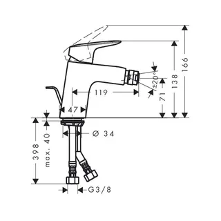 Hansgrohe Logis 70 Bidetmischer – Bild 2