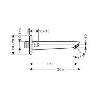 Hansgrohe Logis Wanneneinlauf chrom – Bild 2