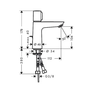 Hansgrohe Talis Select E Waschtischmischer 110 chrom – Bild 2