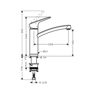 Hansgrohe Logis 160 Küchenmischer für Vorfenstermontage – Bild 2
