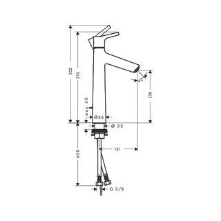 Hansgrohe Talis S 190 Waschtischmischer chrom, mit Ablaufgarnitur – Bild 2