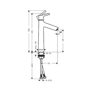 Hansgrohe Talis 190 S Waschtischmischer, chrom ohne Ablaufgarnitur – Bild 2