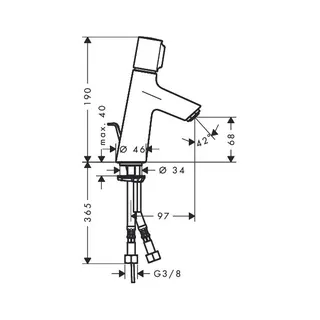 Hansgrohe Talis Select S 80 Waschtischmischer, mit Zugstangen-Ablaufgarnitur, chrom – Bild 2