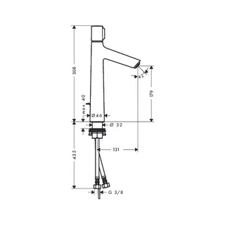 Hansgrohe Talis Select S Waschtischmischer 190 mit Zugstangen-Ablaufgarnitur, chrom – Bild 2