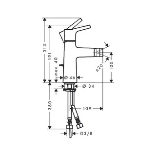Hansgrohe Talis S 100 Bidet Armatur chrom – Bild 2