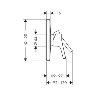 Hansgrohe Brausenmischer Unterputz Talis S Fertigset chrom – Bild 2