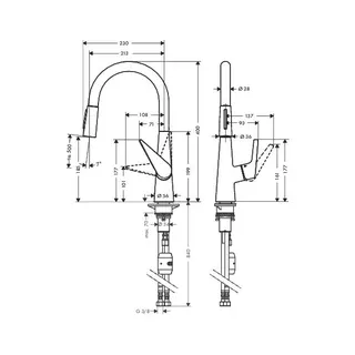 Hansgrohe Talis S 200 Spültischmischer chrom mit Ausziehbrause – Bild 2
