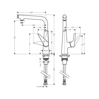 Hansgrohe Talis Select S 300 Spültischmischer - Schwenkauslauf chrom – Bild 2