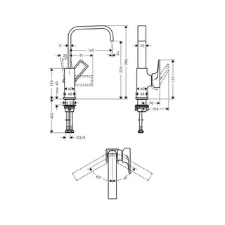 Hansgrohe Metropol Waschtischarmatur 230 mit Bügelgriff & Push-Open-Ventil, chrom – Bild 2