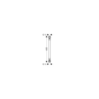 Hansgrohe Anschlußschlauch 2-Loch Thermostat chrom für Wannenrand – Bild 2