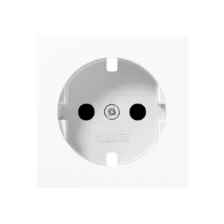 Jung Abdeckung für SCHUKO®-Steckdosen, SAFETY+, Duroplast, Serie AS/A, alpinweiß A1520KIPLWW