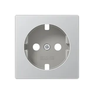 Jung Abdeckung für SCHUKO®-Steckdosen, Serie A, aluminium A1520PLAL