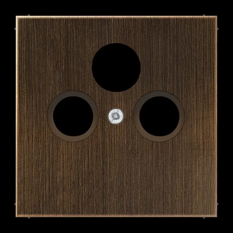 Jung Abdeckung für Universal-Sat/BK-Dosen, Messing, Serie LS, Messing antik ME2990SATAT