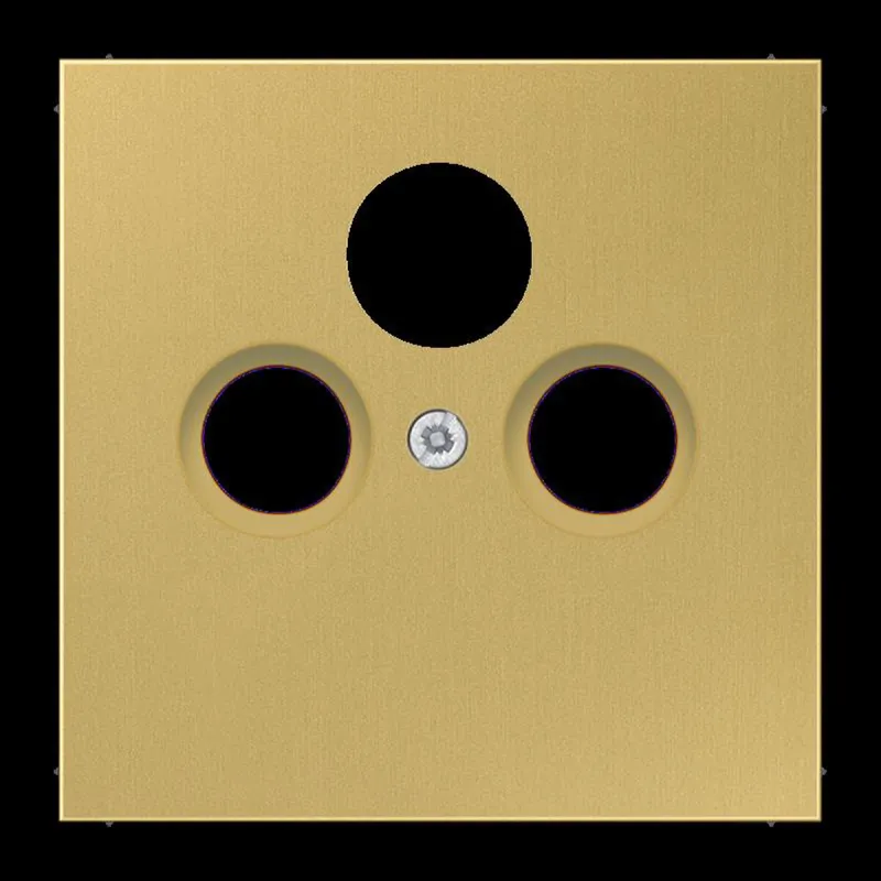 Jung Abdeckung für Universal-Sat/BK-Dosen, Messing, Serie LS, Messing classic ME2990SATC