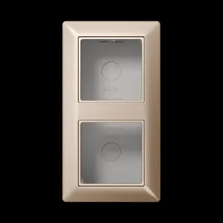 Jung Aufputz-Kappe 2fach, Serie AS, champagner AS582ACH