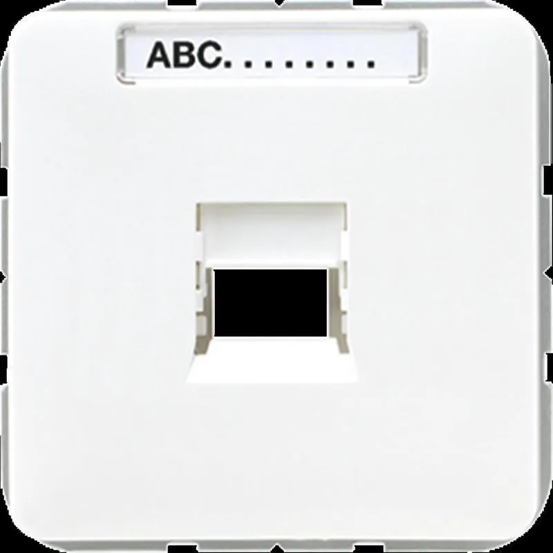 Jung Abdeckung (gerastet) für Modular-Jack-Steckbuchsen 1fach, Serie CD, alpinweiß CD569-1WEWW