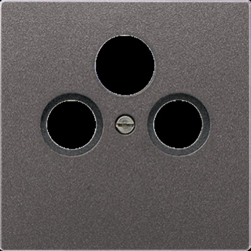 Jung Abdeckung für Universal-Sat/BK-Dosen, Aluminium lackiert, Serie LS, anthrazit (lackiertes Aluminium) AL2990SATAN