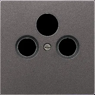 Jung Abdeckung für Universal-Sat/BK-Dosen, Aluminium lackiert, Serie LS, anthrazit (lackiertes Aluminium) AL2990SATAN