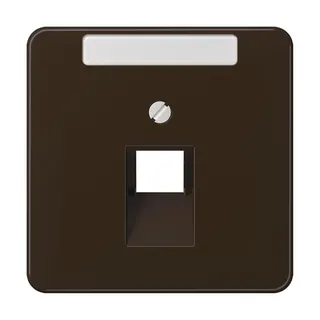Jung Abdeckung für IAE/UAE-Anschlussdosen 1 x 8-polig, mit Schriftfeld, Thermoplast, Serie CD, braun CD569-1NAUABR