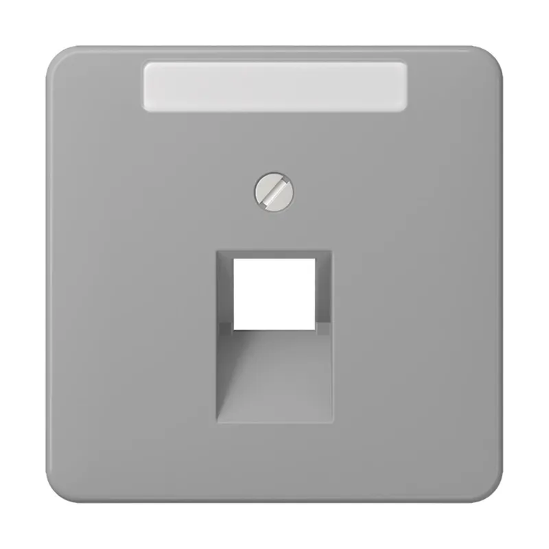 Jung Abdeckung für IAE/UAE-Anschlussdosen 1 x 8-polig, mit Schriftfeld, Thermoplast, Serie CD, grau CD569-1NAUAGR