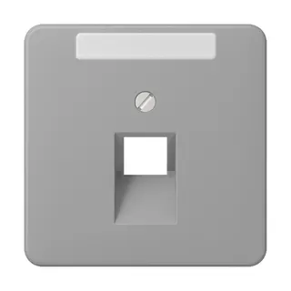 Jung Abdeckung für IAE/UAE-Anschlussdosen 1 x 8-polig, mit Schriftfeld, Thermoplast, Serie CD, grau CD569-1NAUAGR
