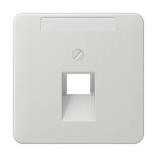 Jung Abdeckung für IAE/UAE-Anschlussdosen 1 x 8-polig, mit Schriftfeld, Thermoplast, Serie CD, lichtgrau CD569-1NAUALG
