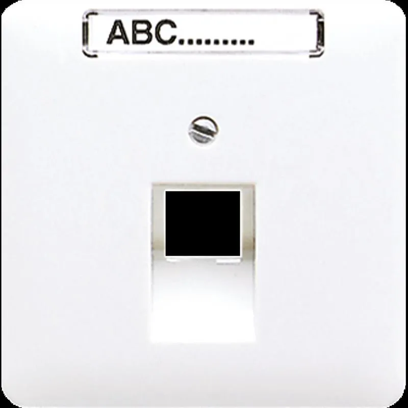 Jung Abdeckung für IAE/UAE-Anschlussdosen 1 x 8-polig, mit Schriftfeld, Thermoplast, Serie CD, alpinweiß CD569-1NAUAWW