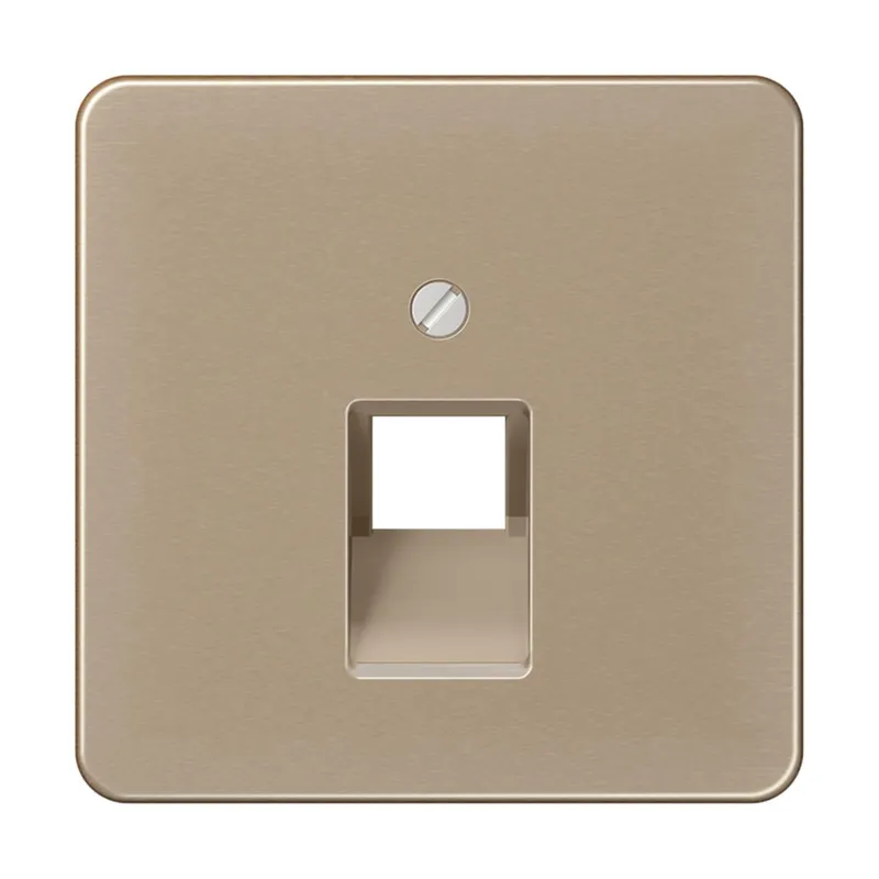 Jung Abdeckung für IAE/UAE-Anschlussdosen 1 x 8-polig, Aluminium eloxiert, Serie CD, gold-bronze CD569-1UAGB