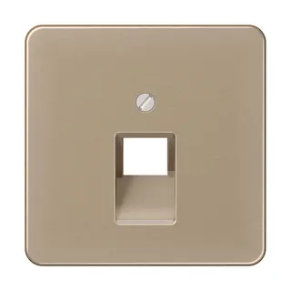 Jung Abdeckung für IAE/UAE-Anschlussdosen 1 x 8-polig, Aluminium eloxiert, Serie CD, gold-bronze CD569-1UAGB