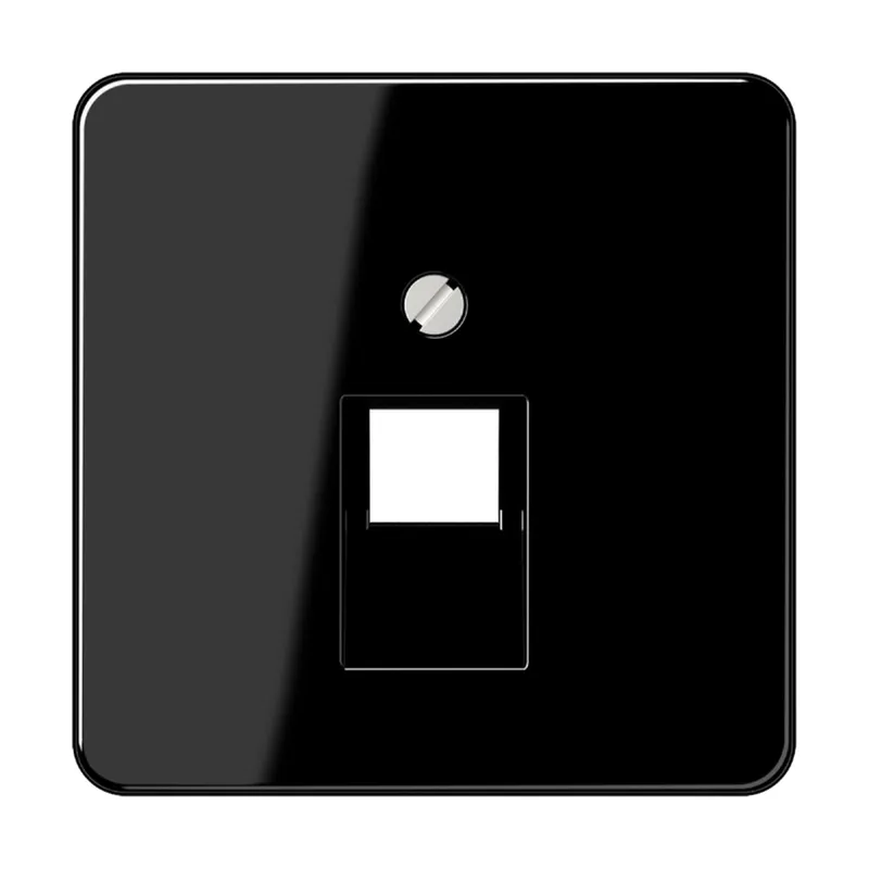 Jung Abdeckung für IAE/UAE-Anschlussdosen 1 x 8-polig, Thermoplast, Serie CD, schwarz CD569-1UASW