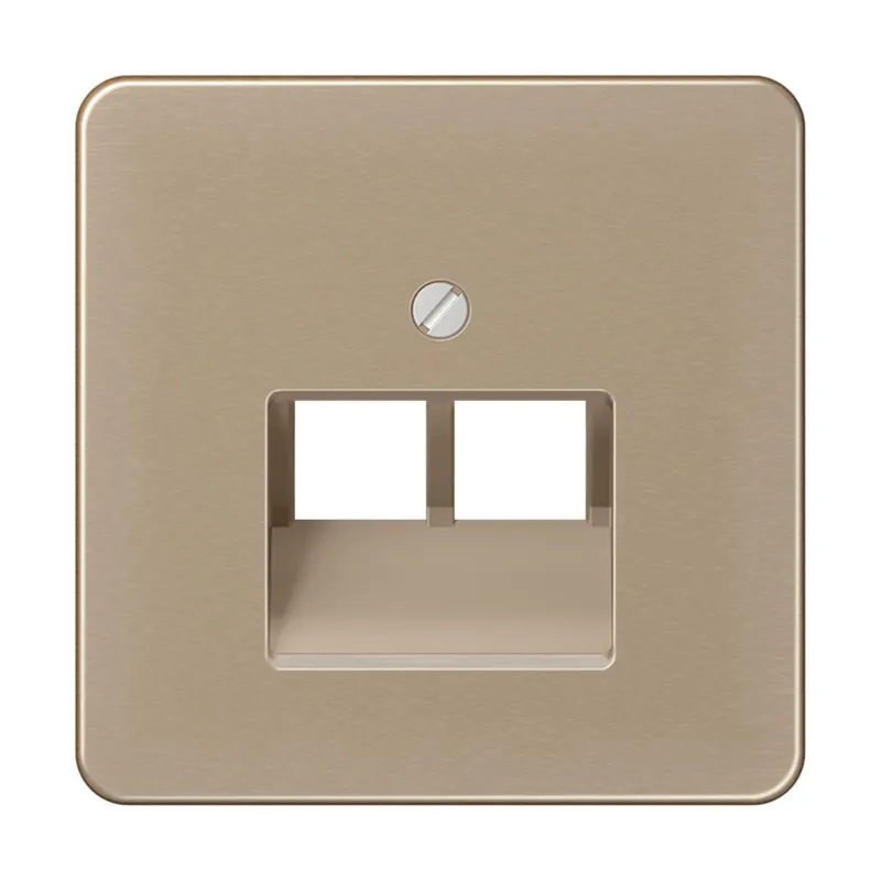 Jung Abdeckung für IAE/UAE-Anschlussdosen 2 x 8-polig, Aluminium eloxiert, Serie CD, gold-bronze CD569-2UAGB