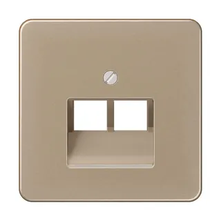 Jung Abdeckung für IAE/UAE-Anschlussdosen 2 x 8-polig, Aluminium eloxiert, Serie CD, gold-bronze CD569-2UAGB