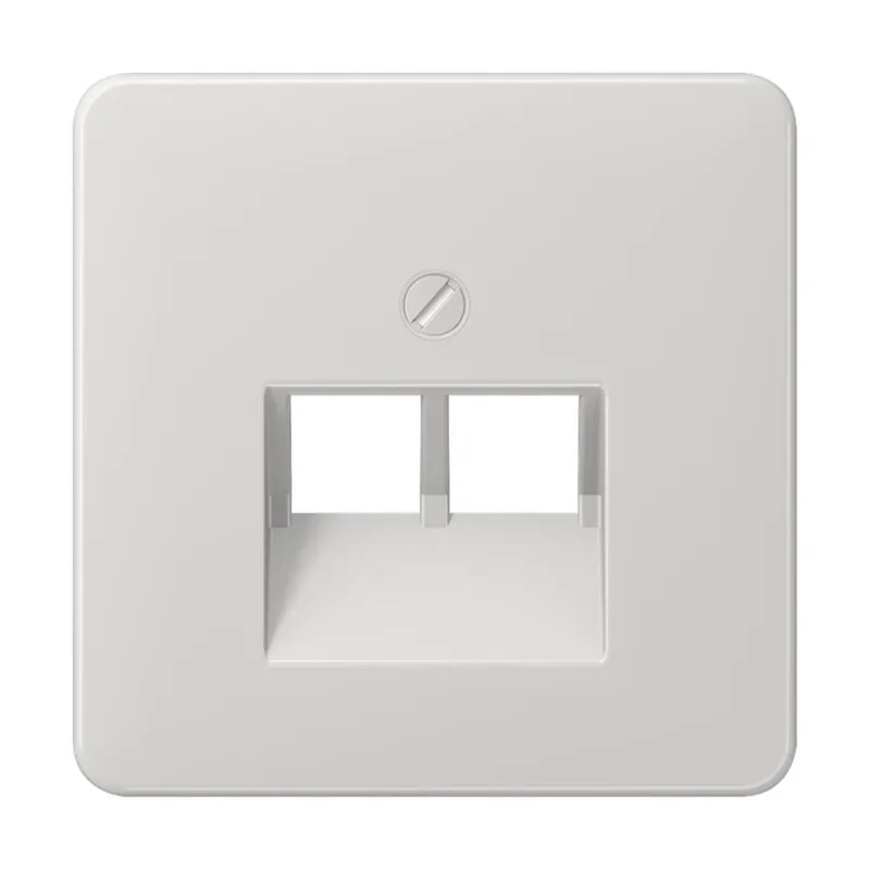 Jung Abdeckung für IAE/UAE-Anschlussdosen 2 x 8-polig, Thermoplast, Serie CD, lichtgrau CD569-2UALG