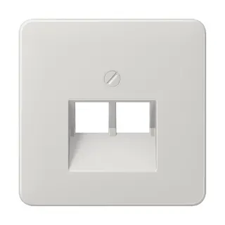 Jung Abdeckung für IAE/UAE-Anschlussdosen 2 x 8-polig, Thermoplast, Serie CD, lichtgrau CD569-2UALG
