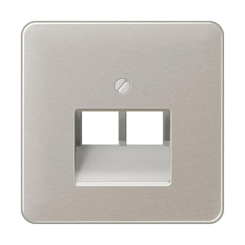 Jung Abdeckung für IAE/UAE-Anschlussdosen 2 x 8-polig, Aluminium eloxiert, Serie CD, platin CD569-2UAPT