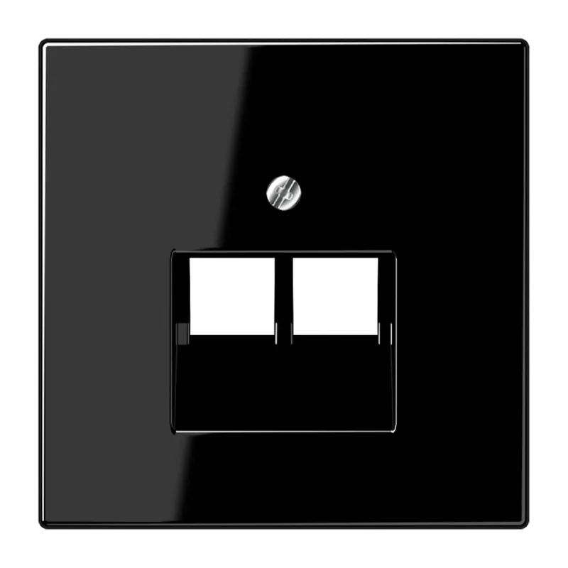 Jung Abdeckung für IAE/UAE-Anschlussdosen 2 x 8-polig, Thermoplast, Serie LS, schwarz LS969-2UASW