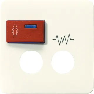 Jung Abdeckung für Ackermann, Typ 73075 D, 73075 B, rot, Serie CD, weiß 071A