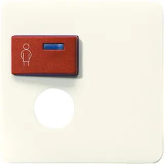 Jung Abdeckung für Ackermann, Typ 73071, 73075 A, rot, Serie CD, weiß 071B