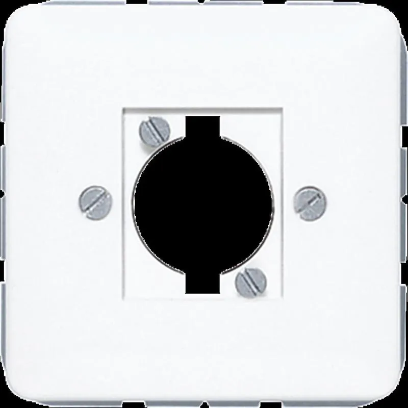 Jung Abdeckung für Lautsprecher-Buchse, für XLR-Steckverbinder (D-Serie), Duroplast, Serie CD, alpinweiß CD568-1WW