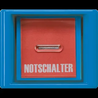 Jung Abdeckung mit Glasscheibe, Serie AS, blau (mit blauer Wippe) AS561GLBL