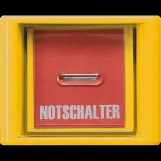 Jung Abdeckung mit Glasscheibe, Serie AS, gelb (mit gelber Wippe) AS561GLGE