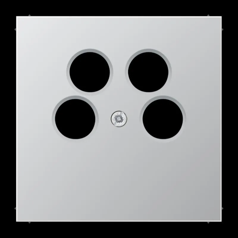 Jung Abdeckung für 4-Loch SAT-TV-Steckdose (Ankaro), Serie LS, Aluminium AL2990-4SAT2
