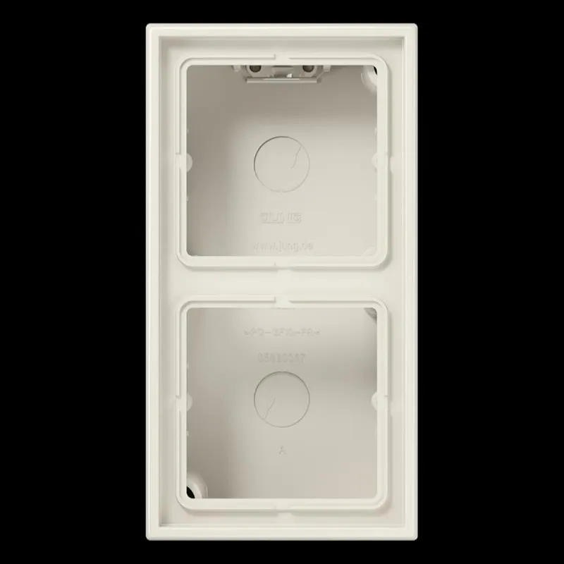 Jung Aufputz-Kappe 2fach, Serie LS, weiß LS582AW