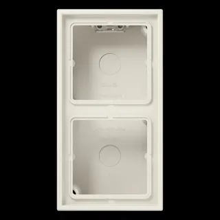Jung Aufputz-Kappe 2fach, Serie LS, weiß LS582AW