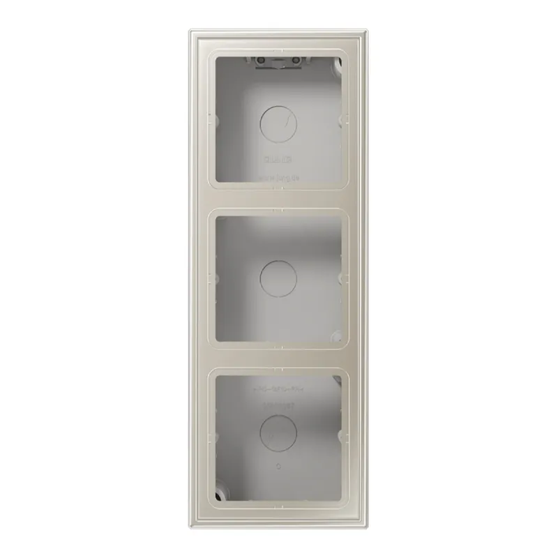 Jung Aufputz-Kappe 3fach, Serie LS, Edelstahl ES2583A-L