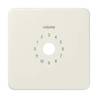 Jung Abdeckung für Lautstärkesteller, Thermoplast, Serie CD, weiß 594-8