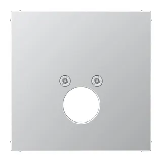 Jung Abdeckung für 1 Rundsteckverbinder bis 18,5 mm ?, Serie LS, Aluminium AL2962-1